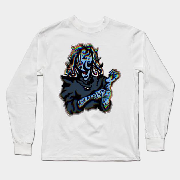 Ask Again Later. Glitchcore Cloud Blue Long Sleeve T-Shirt by TheDoodlemancer